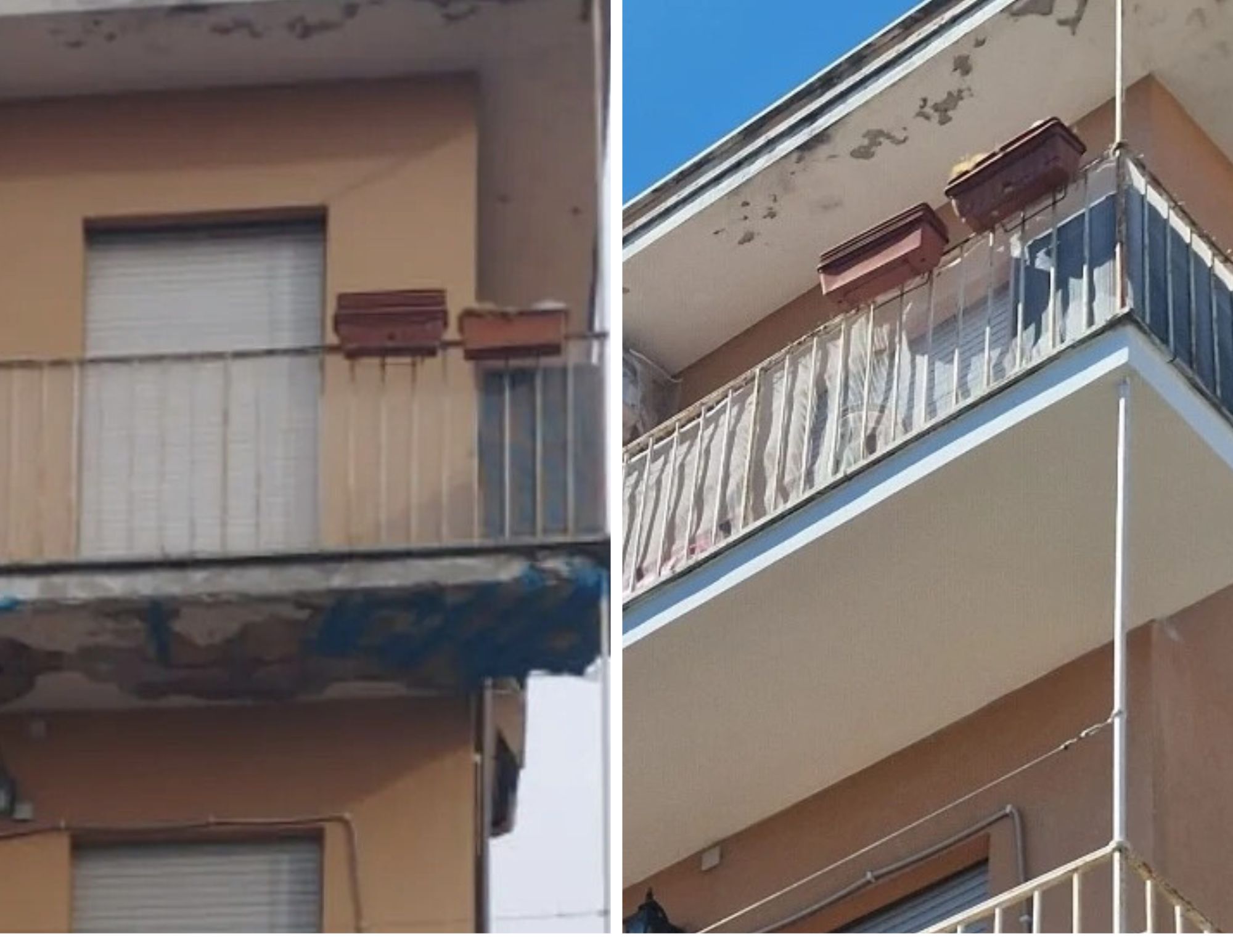 Ripristino di un balcone fortemente ammalorato: veloce, economico, senza disagi.
